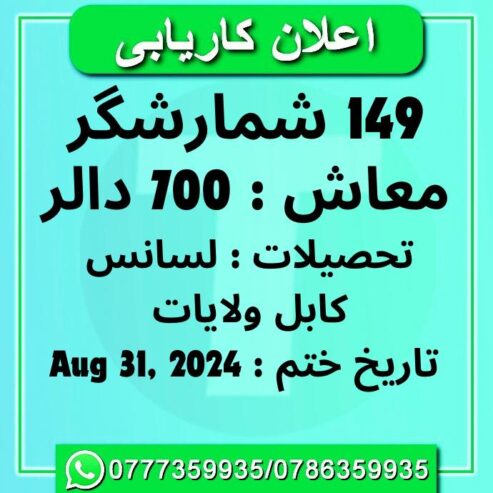 اعلان کاریابی : 149 بست سازمان Moore Afghanistan ب