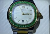 ساعت PATEK PHILIPPE کاپی اول با نگین های زمرد پنجش