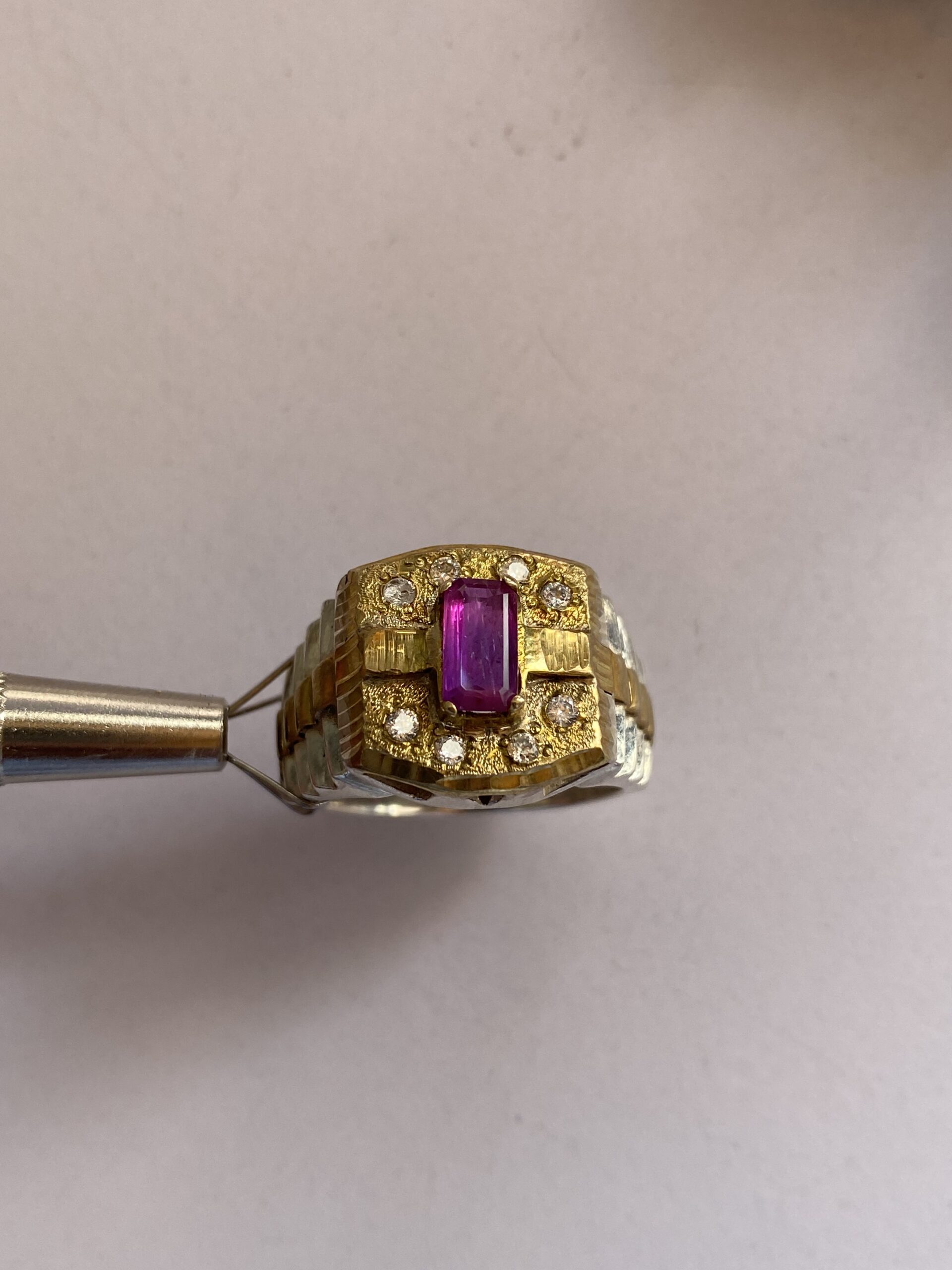 انگشتر نقره مردانه با یاقوت. جکدلک افغانستان بهتری