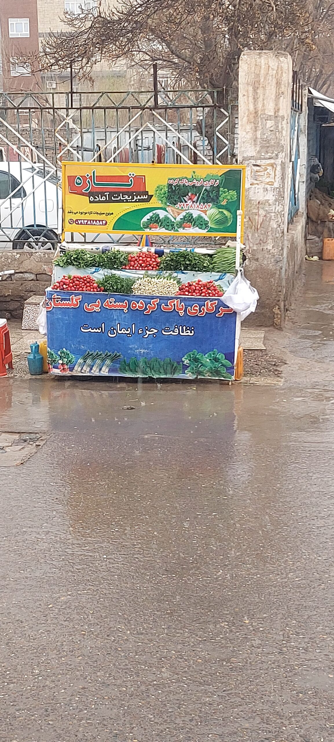 ترکاری پاک کرده وتازه