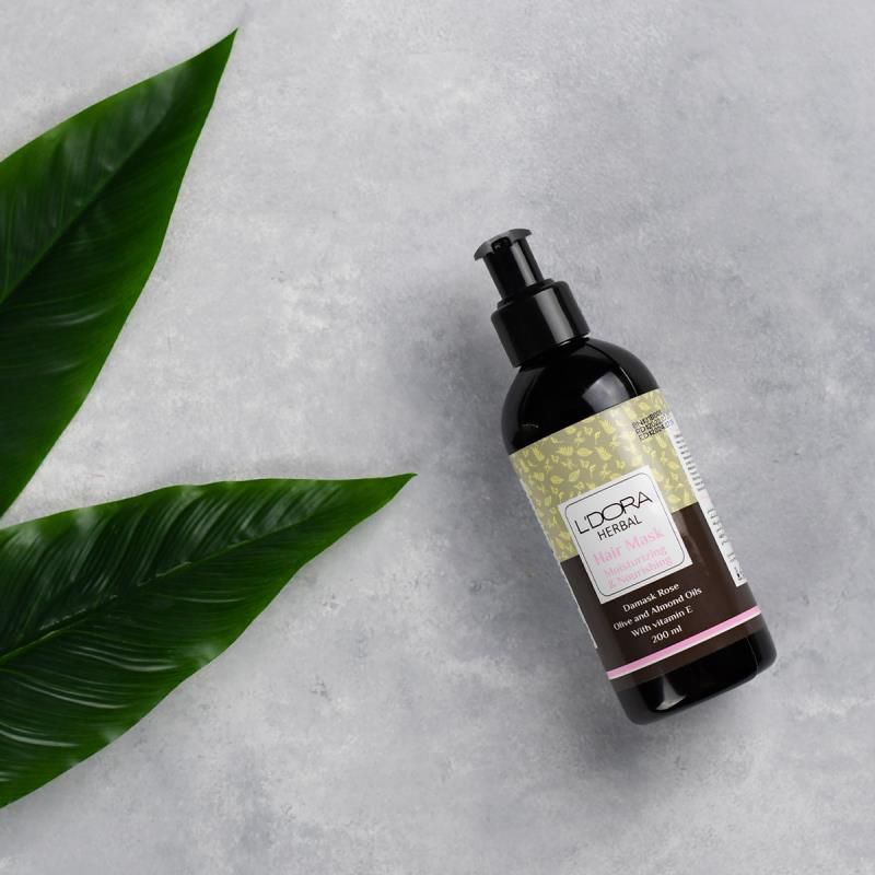 ماسک گیاهی نرم‌کننده و تقویت‌کننده موی سر لدورا هر