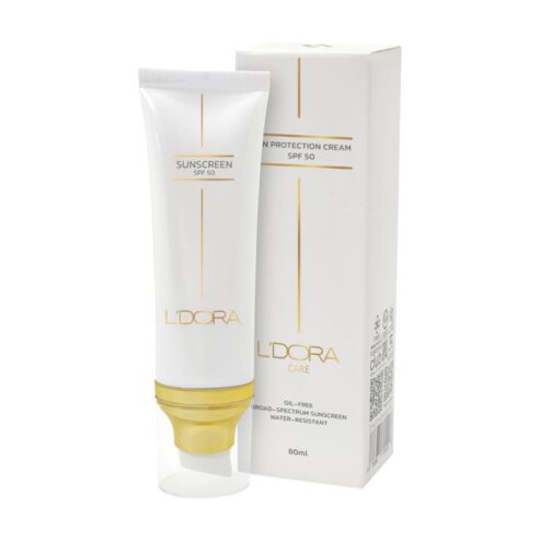 کرم ضدآفتاب SPF50 بی رنگ مناسب انواع پوست لدورا کر