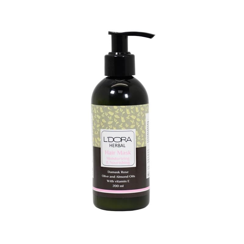 ماسک گیاهی نرم‌کننده و تقویت‌کننده موی سر لدورا هر