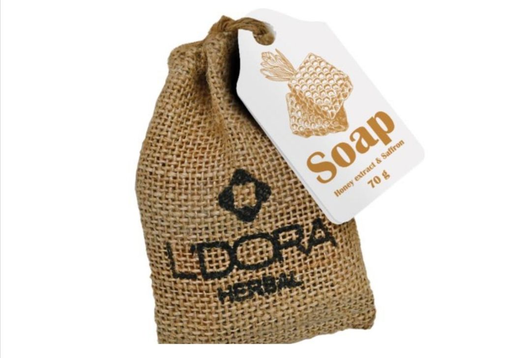 صابون گیاهی حاوی عصارهعسل و زعفران لدورا هربال 70