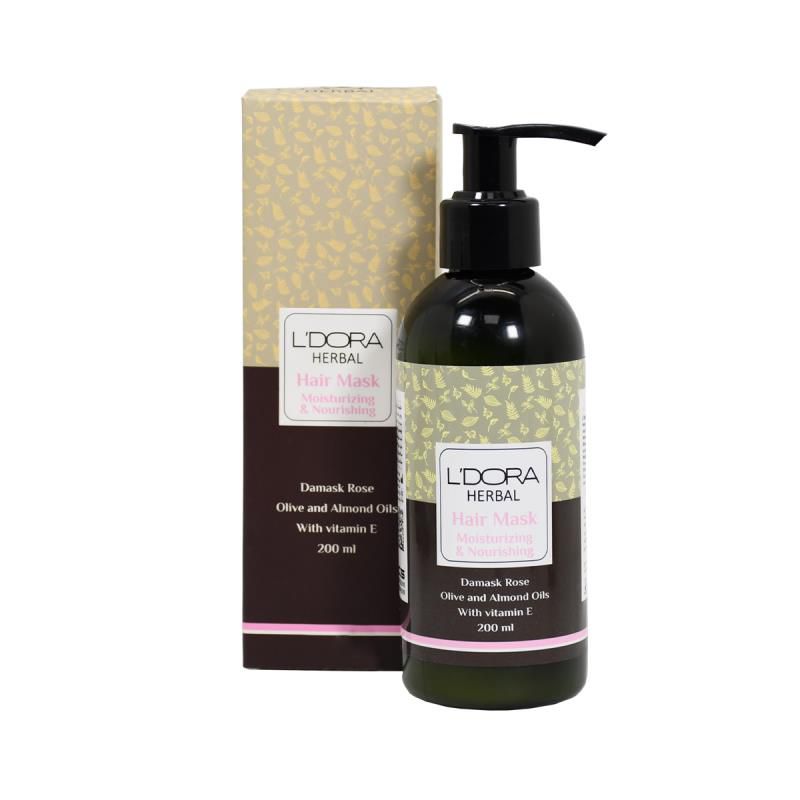 ماسک گیاهی نرم‌کننده و تقویت‌کننده موی سر لدورا هر