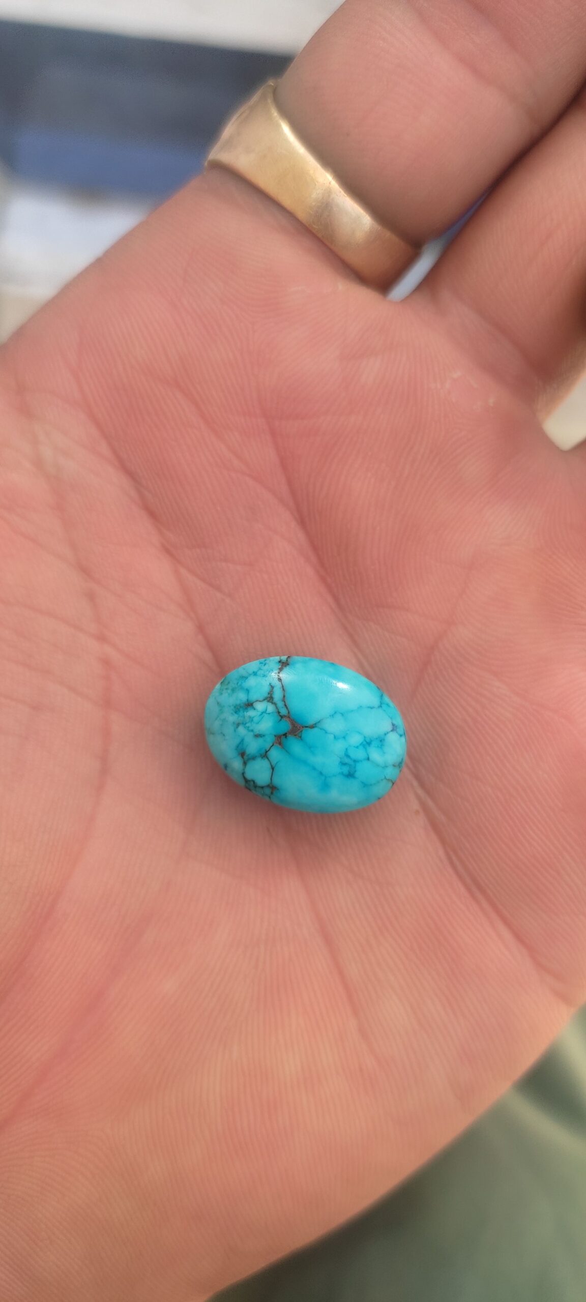 سلام 🫡ودرود یک عدد نیگین انگشتری سنگ فیروزه نیشابو