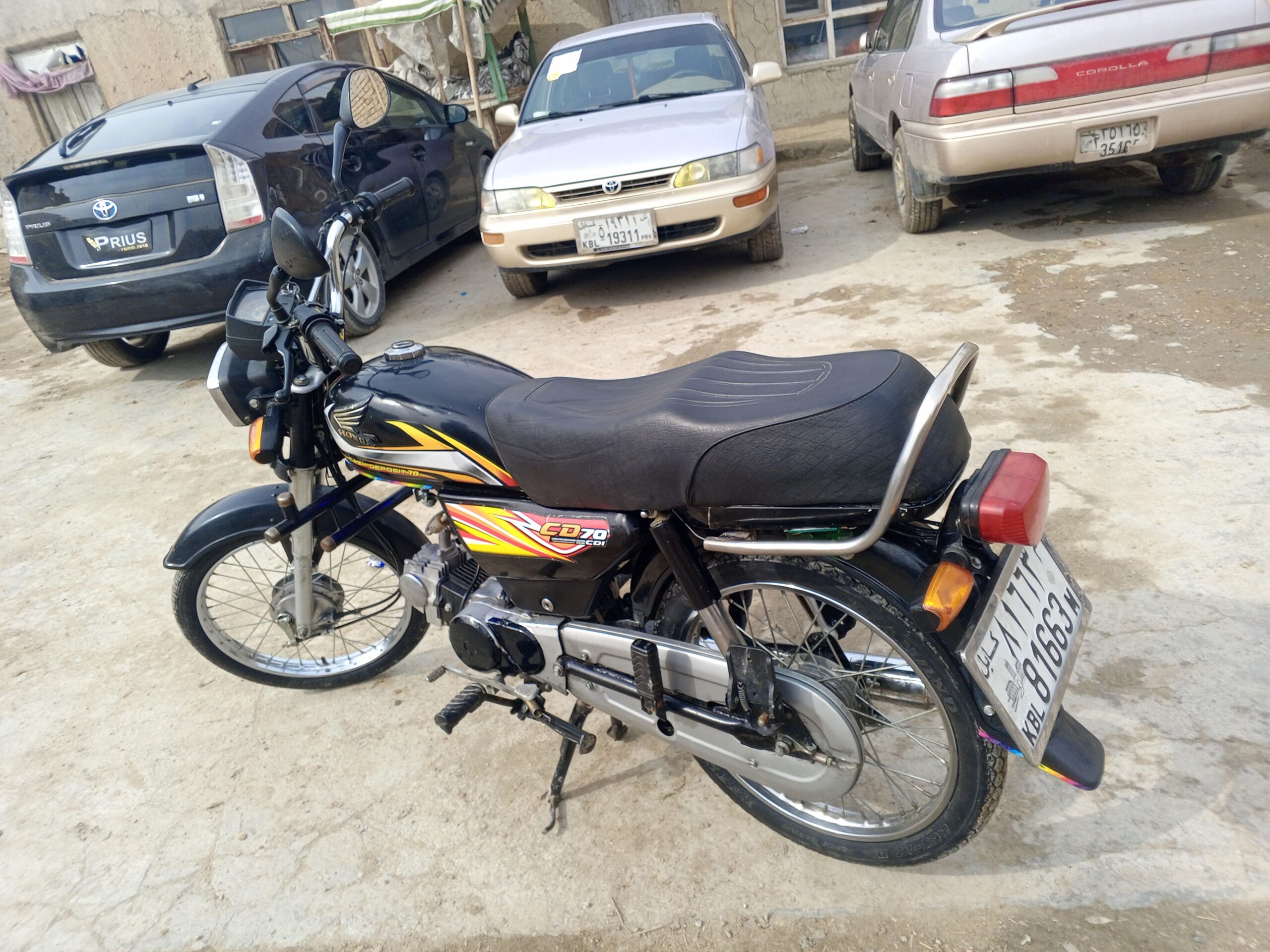 مودل هوندا ۲۰۲۱ رنگ سیاه ۷۰ سی سی نمبر پلیت کابل