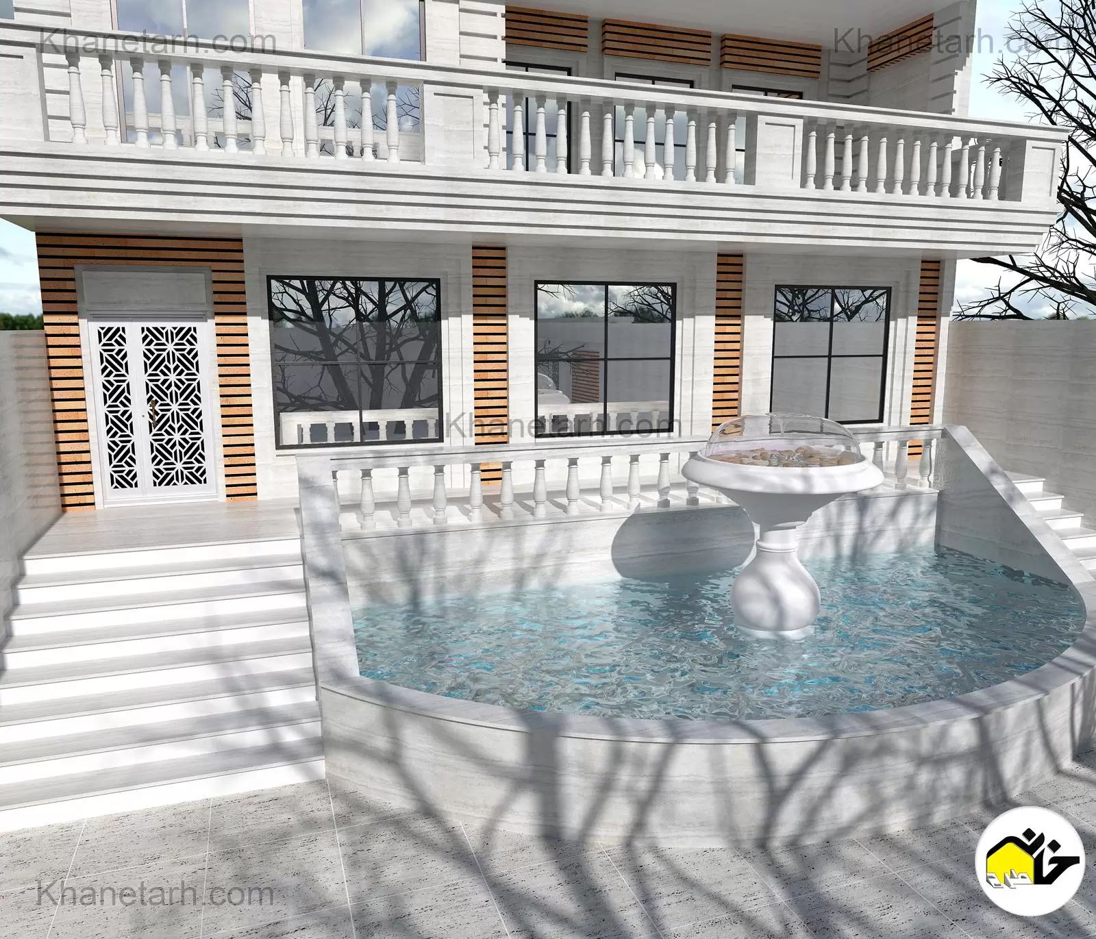 نمای داخلی وبیرونی ساختمان