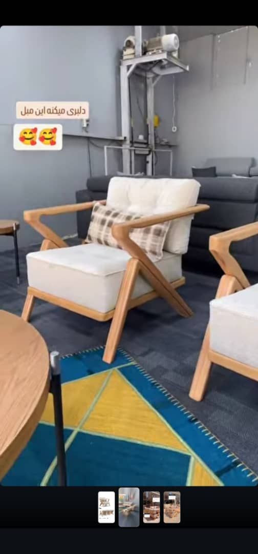 مبل ترکی دسته چوبی شیک ولاکچری