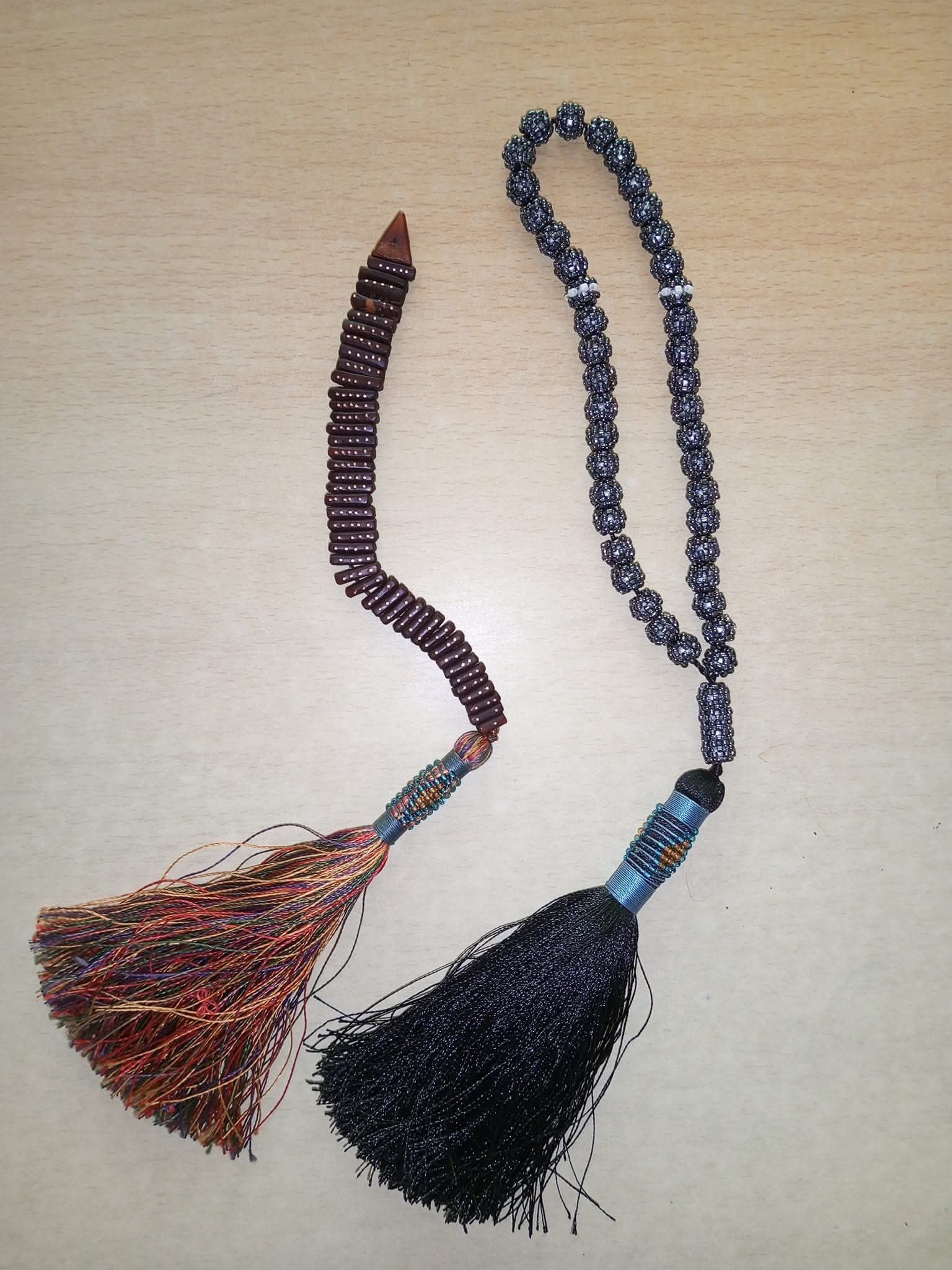 کیف شانه‌‌ی و تسبیح لوازم دستی