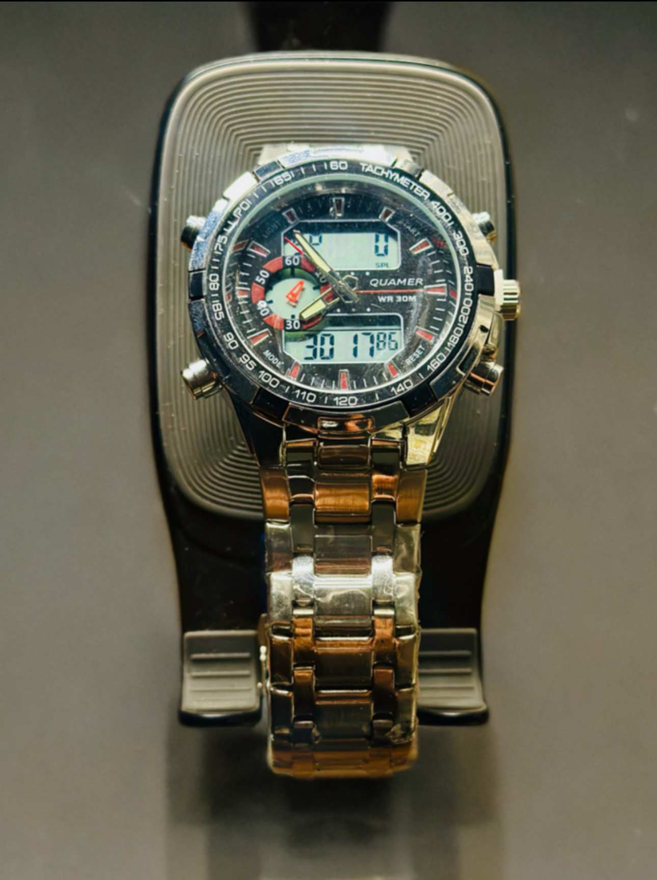 ساعت مردانه QUAMER دوگانه (دیجیتال + آنالوگ)