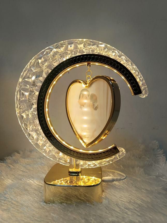 چراغ خواب دیکوری با قاب عکس قلب