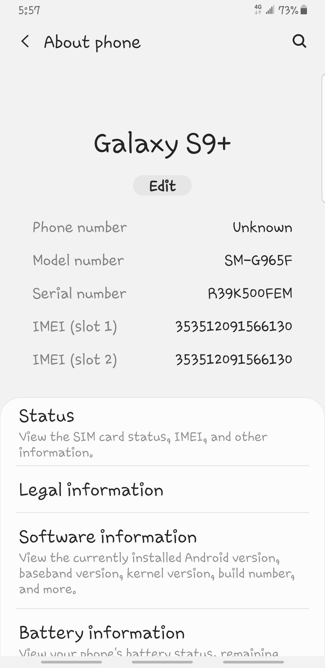 فروش موبایل S9+ بدون داغ