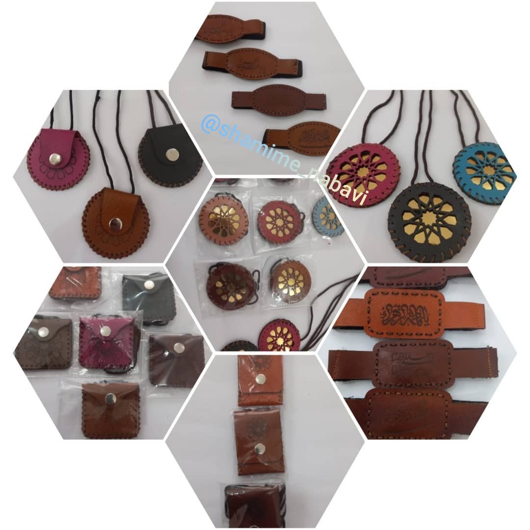 انواع بازوبند و کیف گردنی چرم طبیعی(گاوی و بزی)