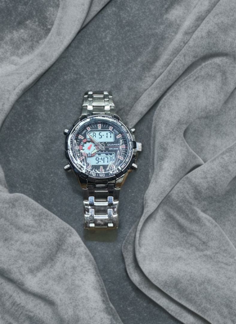 ساعت مردانه QUAMER دوگانه (دیجیتال + آنالوگ )