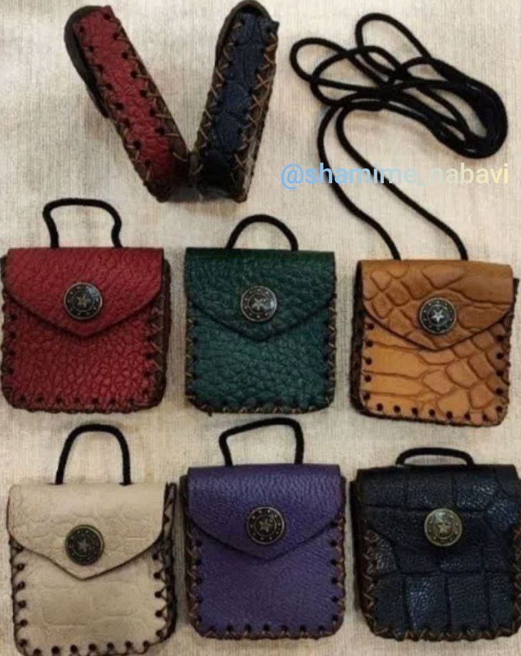 انواع بازوبند و کیف گردنی چرم طبیعی(گاوی و بزی)