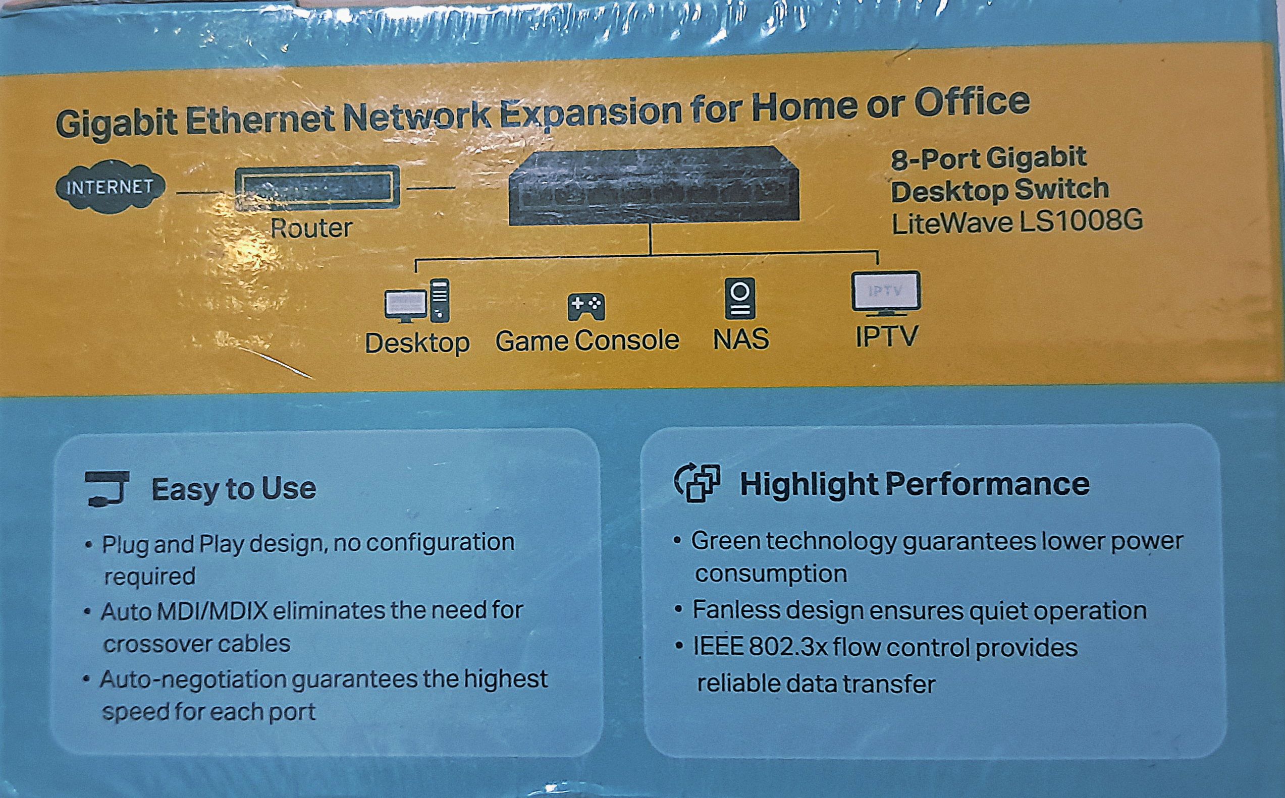 سوئیچ ۸ پورت شبکه LAN
